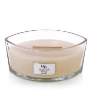 Woodwick Duftkerze White Honey Ellipse