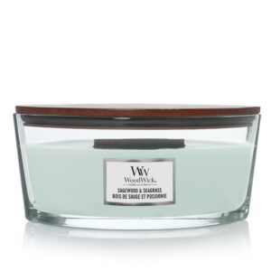 Woodwick Duftkerze Sagewood & Seagrass Ellipse
