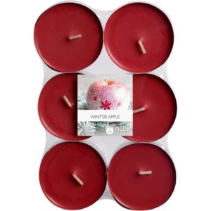 müller Kerzen Duftkerze Maxi Winter Apple, Rot, 6 Stück