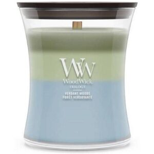 Woodwick Duftkerze Verdant Woods Trilogy Medium Jar