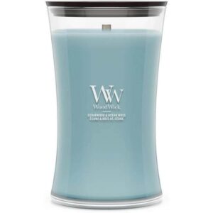 Woodwick Duftkerze Cedarwood & Ocean Moss Large Jar