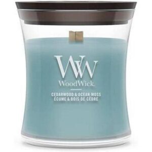 Woodwick Duftkerze Cedarwood & Ocean Moss Mini Jar