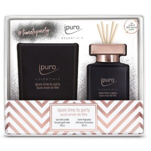 ipuro Duftkerze und Duftstäbchen Time to Party 50 ml + 125 g