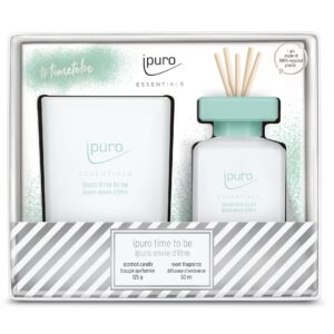 ipuro Duftkerze und Duftstäbchen Time to be 50 ml + 125 g