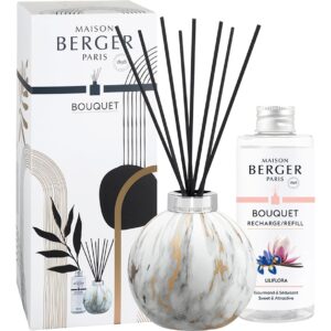 Maison Berger Duftstäbchen Marbrure + 180 ml Liliflora, Weiss