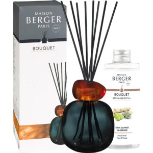 Maison Berger Duftstäbchen Minéral + 180 ml Terre Sauvage, Schwarz