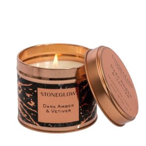 Stoneglow Duftkerze Dark Amber & Vetiver 135 g