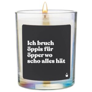 ChattyCandles Duftkerze Ich bruch öppis 6.7 x 8 cm