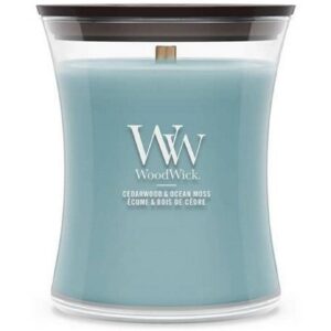 Woodwick Duftkerze Cedarwood & Ocean Moss Medium Jar