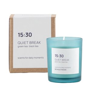 Schulthess Kerzen 15:30 Quiet Break Smaragd hell Ø 7 x H 9 cm