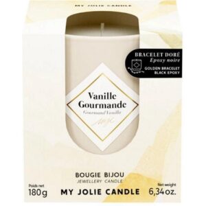 My Jolie Candle Gourmand Vanilla Armband Gold mit schwarzen Perlen, 180 g